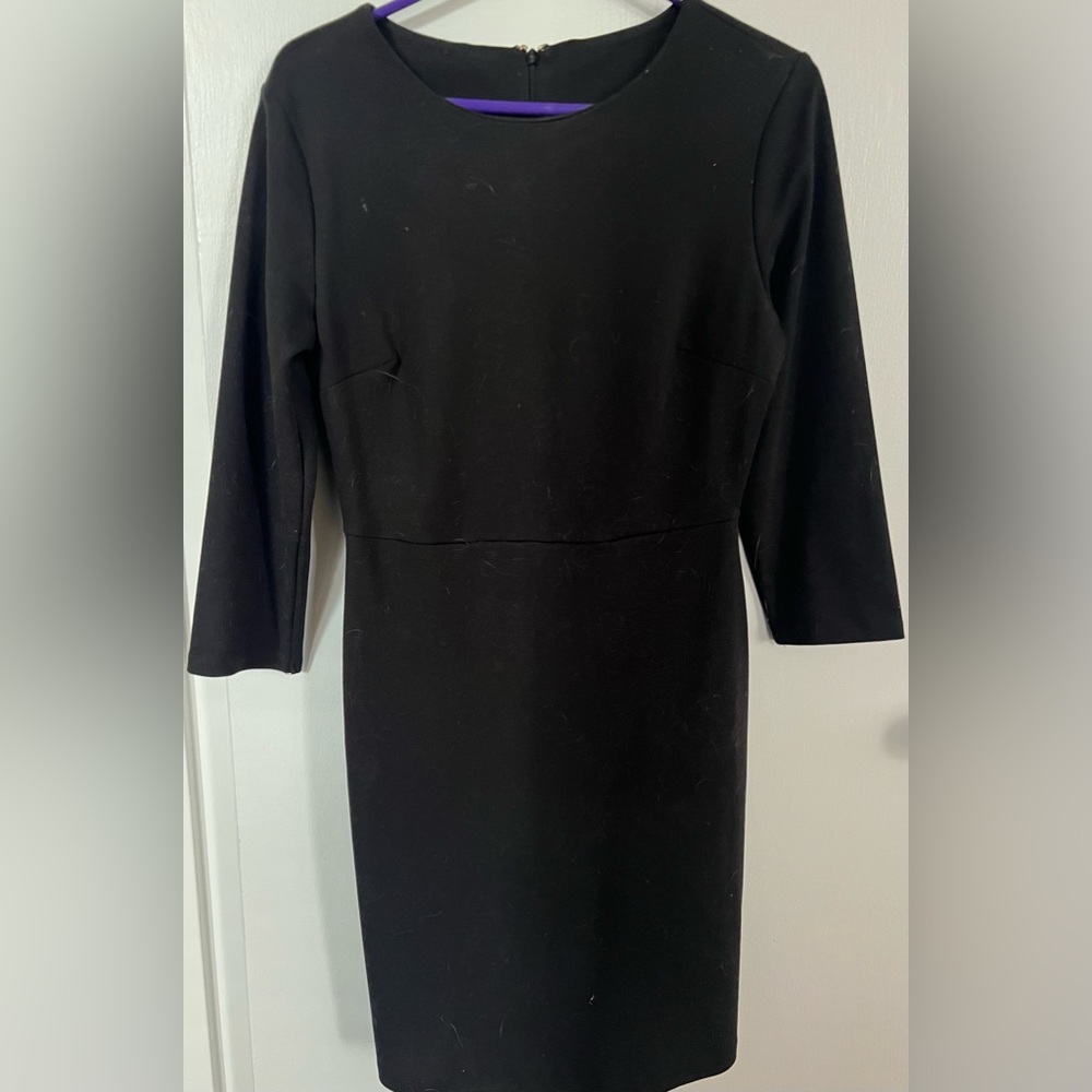 Black Dress Old Navy fitted 3/4 length sleeves size M